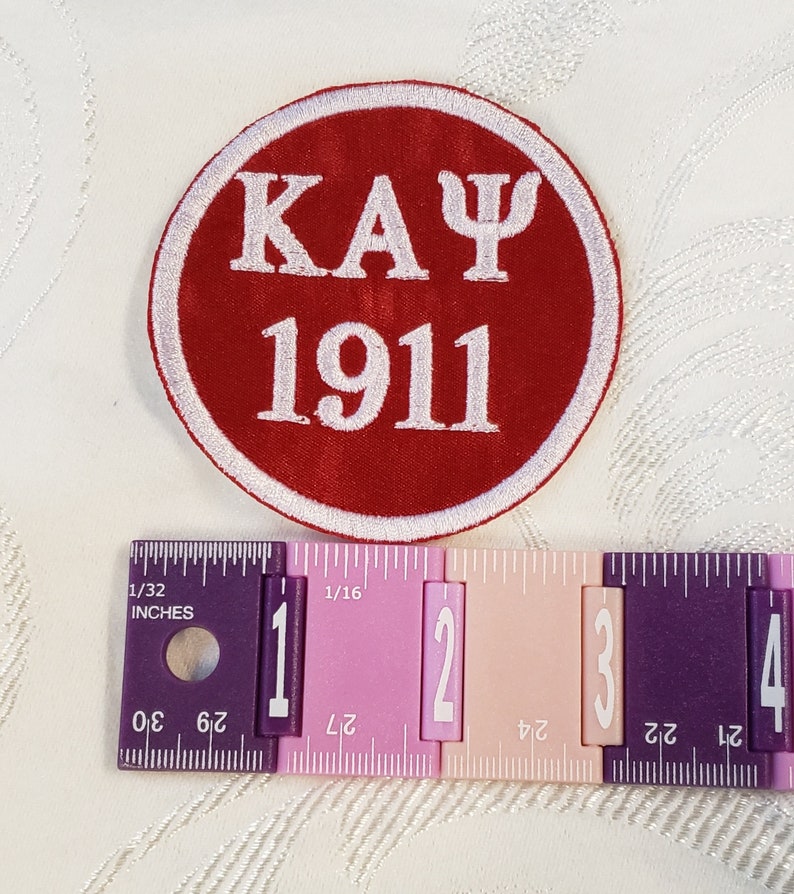 Greek Letter Embroidered 3 Round PatchCustom Embroidered FraternitySorority PatchDevine Nine Greek Lettered Patch