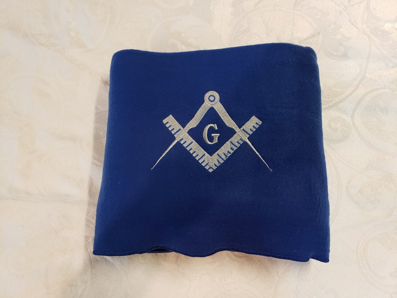 MASON SQUARE BLANKET60 X 50 Mason Square Throw Blanket 60 x 50 Royal Blue Embroidered Mason Square Stadium BlanketFraternal Blanket