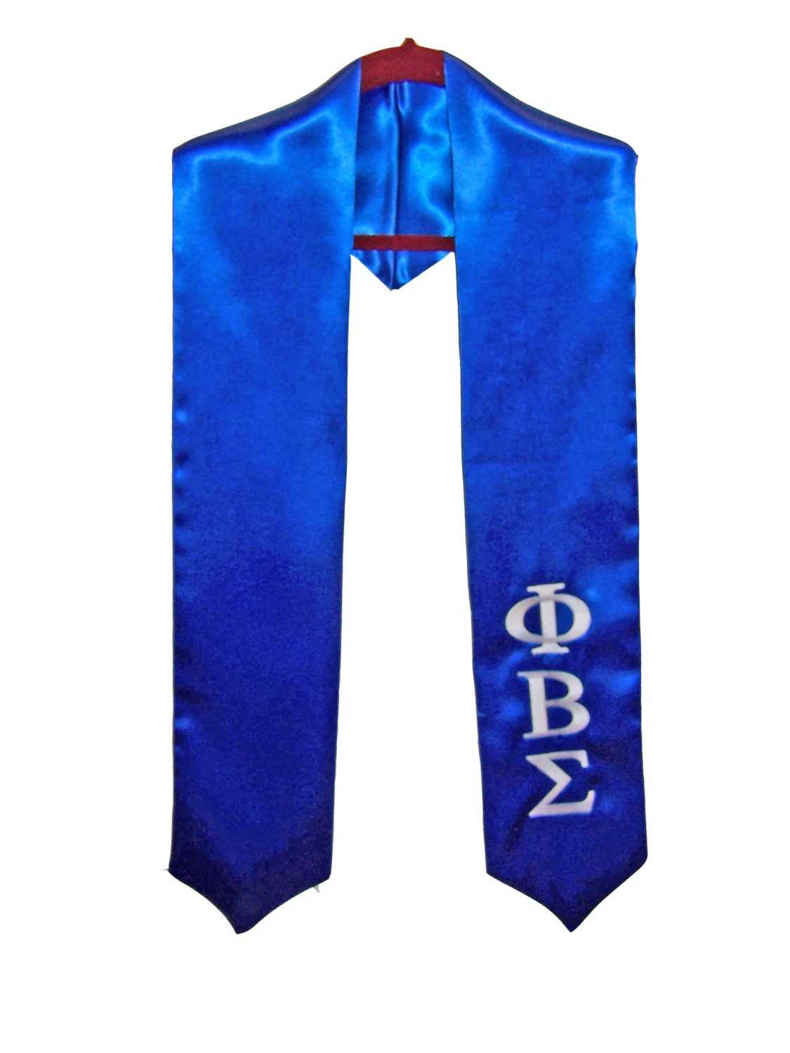 Royal Blue Satin Graduation Stole w/Greek Letter Embroidery Etsy