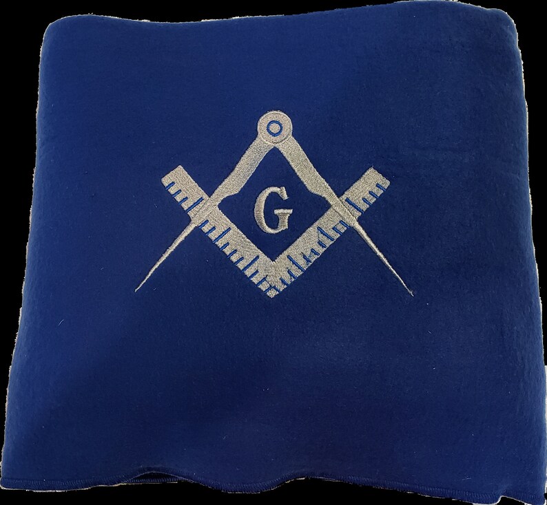 MASON SQUARE BLANKET60 X 50 Mason Square Throw Blanket 60 x 50 Royal Blue Embroidered Mason Square Stadium BlanketFraternal Blanket