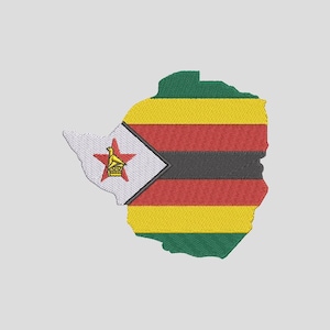 ZIMBABWE VOGEL Flagge Maschinenstickerei Design/Dst,T09,Jef,Sew,Pes,Hus,Pcm,Ksm Formate 3 Zoll, 4 Zoll 5 Zoll