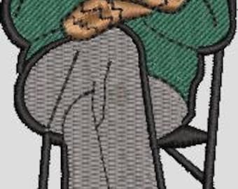 Bernie Sanders Meme Machine Embroidery File/DST zsk/to5/jef/sew/ped/shv/hus/xxx/pcm/ 3.95 x 1.75 in/Inauguration Bernie Meme/