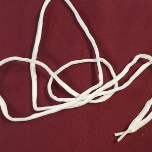 White Draw String 52&quot; x .25&quot; /White Jacket Hoodie Draw String/White Hoodie Draw String/White Jacket Draw String/Hoodie Pants Drawstring