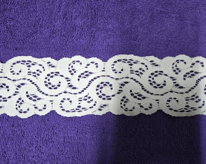 White 2.5" Lace Trim/Poly Cotton Lace trim/3 yards Lace Trim