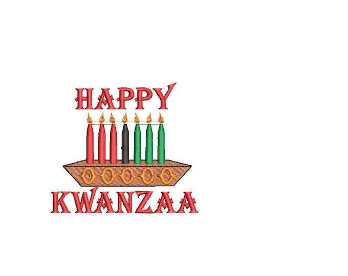 KWANZAA KINARA Embroidery Design/ 2.9" x 2.9"/KWANZAA Kinara/Candle Holder  Machine Embroidery File/hus, pes, jef, dst, sew, shv, vp3, xxx