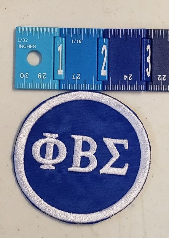 Greek Letter Embroidered 3 Round PatchCustom Embroidered FraternitySorority PatchDevine Nine Greek Lettered Patch