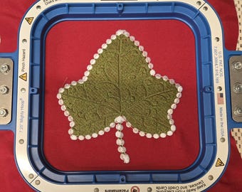 LARGE IVY LEAF w Pearls Border Machine Embroidery File/Hus,Jef,Dst,Exp,Sew,Pes,Vp3,Xxx,T09,T05,Ksm,Swf,Pec,Zsk/