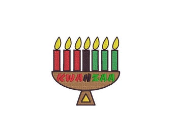 KWANZAA KINARA 002 Embroidery Design/ 3", 4" 6" Machine Embroidery File/hus, pes, jef, dst, sew, shv, vp3, xxx,hus, zsk, exp, swf, VP3, ksm