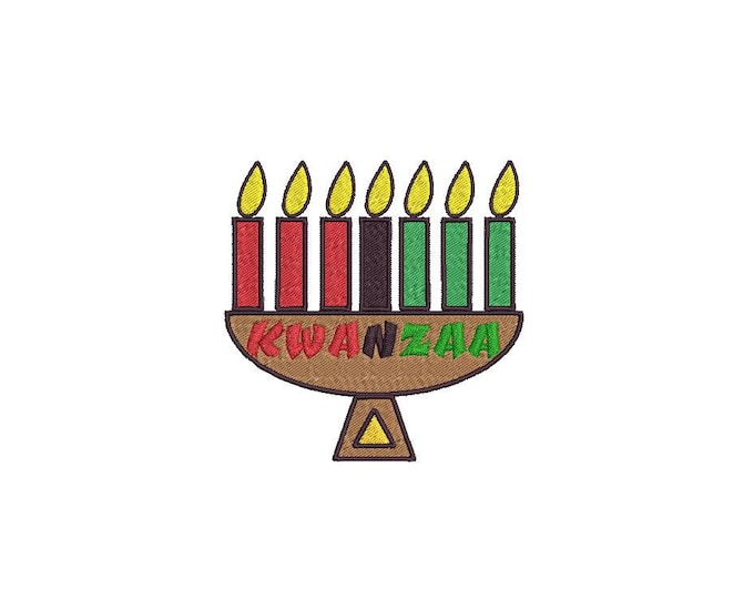 KWANZAA KINARA 002 Embroidery Design/ 3", 4" 6" Machine Embroidery File/hus, pes, jef, dst, sew, shv, vp3, xxx,hus, zsk, exp, swf, VP3, ksm
