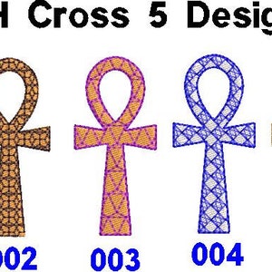 ANKH Egyptian Key of Life (Cross)  Machine Embroidery/Hus,Jef,Dst,Exp,Sew,Pes,Vp3,Xxx,T09,T05,Ksm,Swf,Pec,Zsk/3.35 Inches