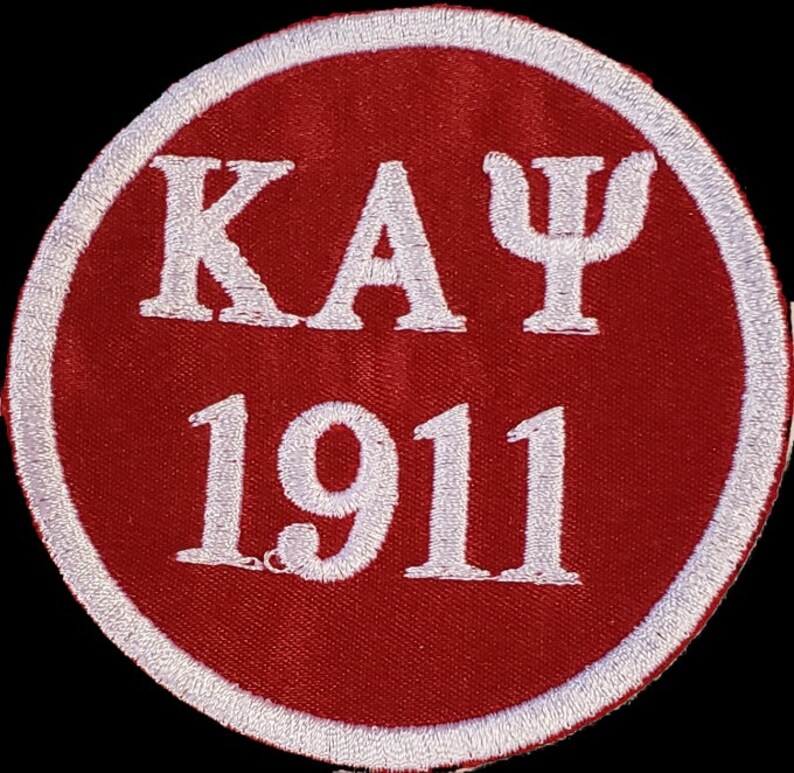 Greek Letter Embroidered 3 Round PatchCustom Embroidered FraternitySorority PatchDevine Nine Greek Lettered Patch