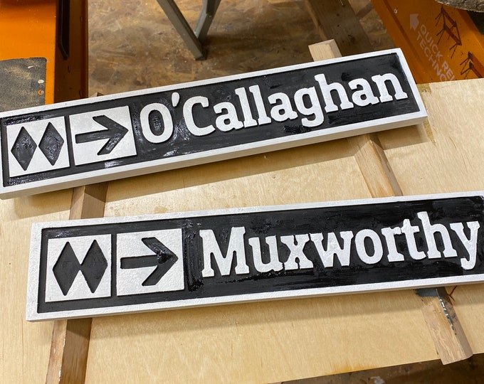 Double Black Diamond custom name plate