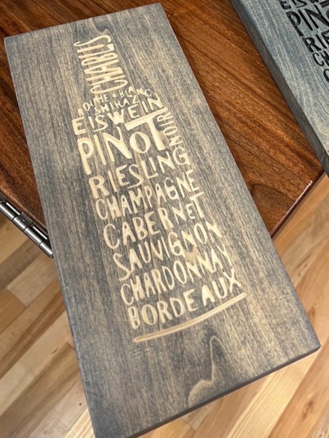 Carved Wine Bottle Sign With Wine Names - Etsy