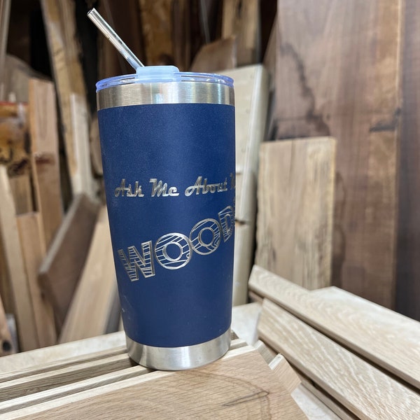 ¡Pregúntame sobre mi vaso de bebidas frías/calientes de madera y mi logotipo personalizado!