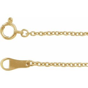 Solid Gold Cable Chain | 1.3mm Solid 14k or Goldfilled Cable Chain