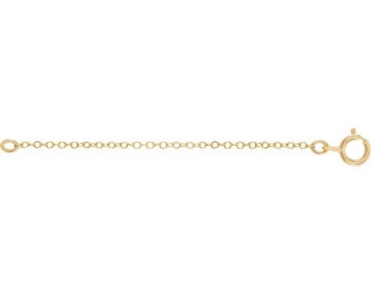 Chain Extender | 2" Solid Gold Chain | 1mm Dainty 14k Cable Chain