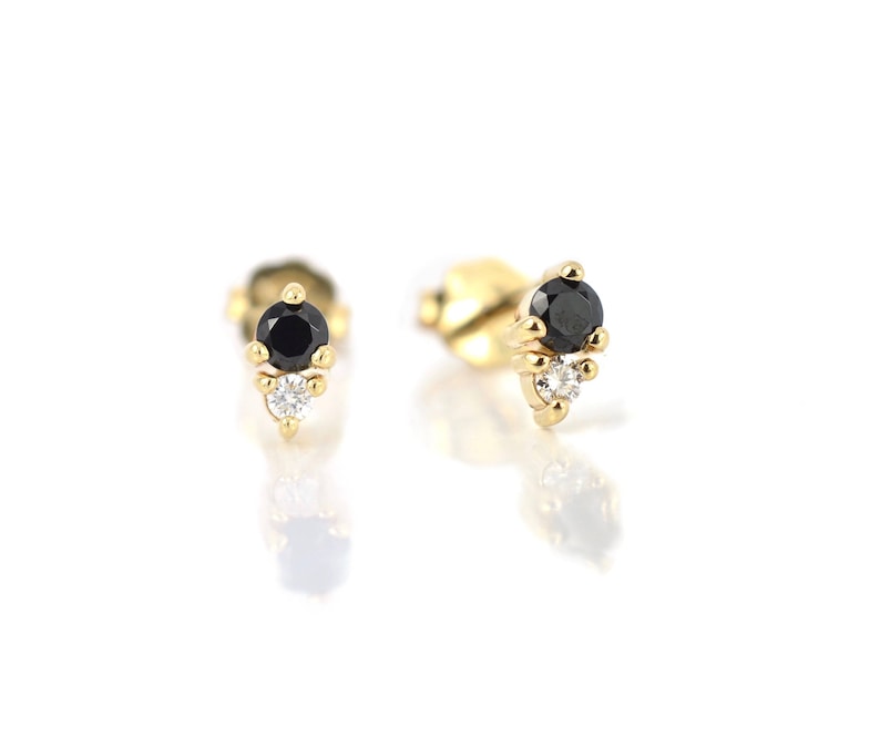 Black and white Diamond Studs