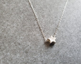 Silver Star Necklace/Star Charm Necklace/Star Charm Jewellery/Star Pendant Necklace/Star Slider Necklace/Star Charm/Silver Star/Tiny Star