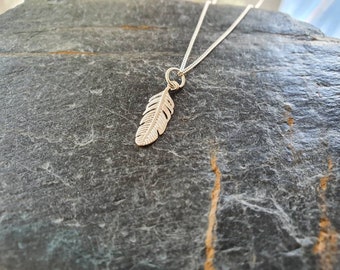 Sterling Silver Feather Necklace/Feather Charm Necklace/Silver Feather/Silver Feather Charm Jewellery/Feather Pendant Necklace/
