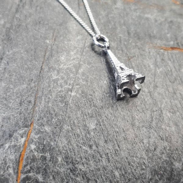 Silver Charm S925 Sterling Silver Eiffel Tower Dangle Charm For European Bracelets