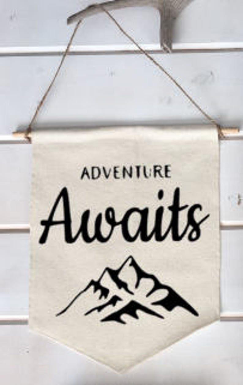 Adventure Awaits Banner Nursery Decor Adventure Nursery Etsy