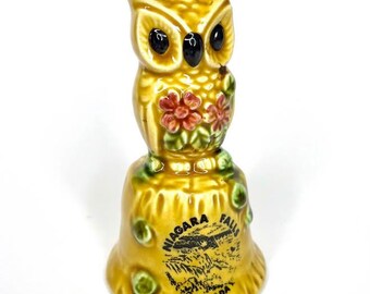 Vintage Owl Bell Souvenir Ceramic Niagra Falls Owl bell