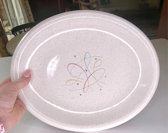 Vintage 1950s Ceramic Atomic server dish WS George Sherwood Platter