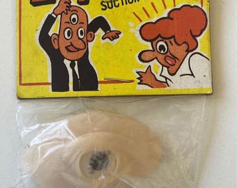 Vintage 1960s Trick Eye Suction Cup eye toy  kitsch retro rat fink style