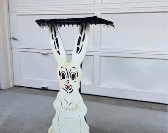 Vintage Magic Rabbit Stand Magician stand creepy bunny folding stand