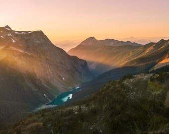 Pacific Northwest Mountain Sunset | PNW Wanderlust Gift | Nature Lover Photography Print