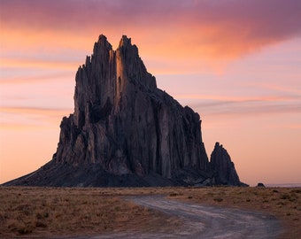 Sunset over Shiprock, New Mexico | Wanderlust Gift | Southwest Fine Art Photography Print