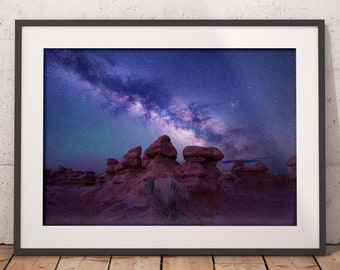 Goblin Valley Milky Way Print | Utah Night Sky Photography