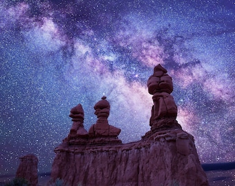 Goblin Valley Milky Way Print | Utah Night Sky Photography