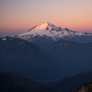 Mt. Baker Sunrise in Washington PNW | Wanderlust Gift | Photography Print