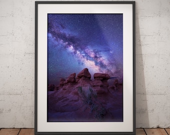 Goblin Valley Milky Way Print | Utah Night Sky Landscape Photography