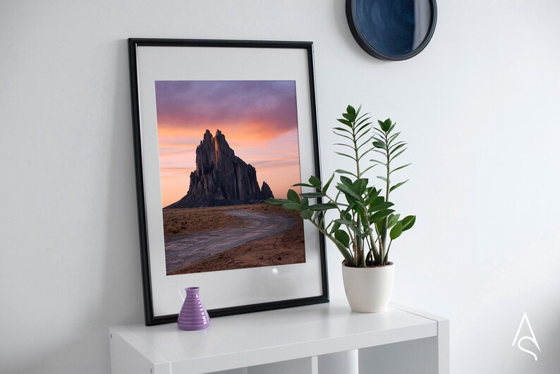 Wanderlust Gift New Mexico Sunset over Shiprock Southwest Fine Art Photography Print