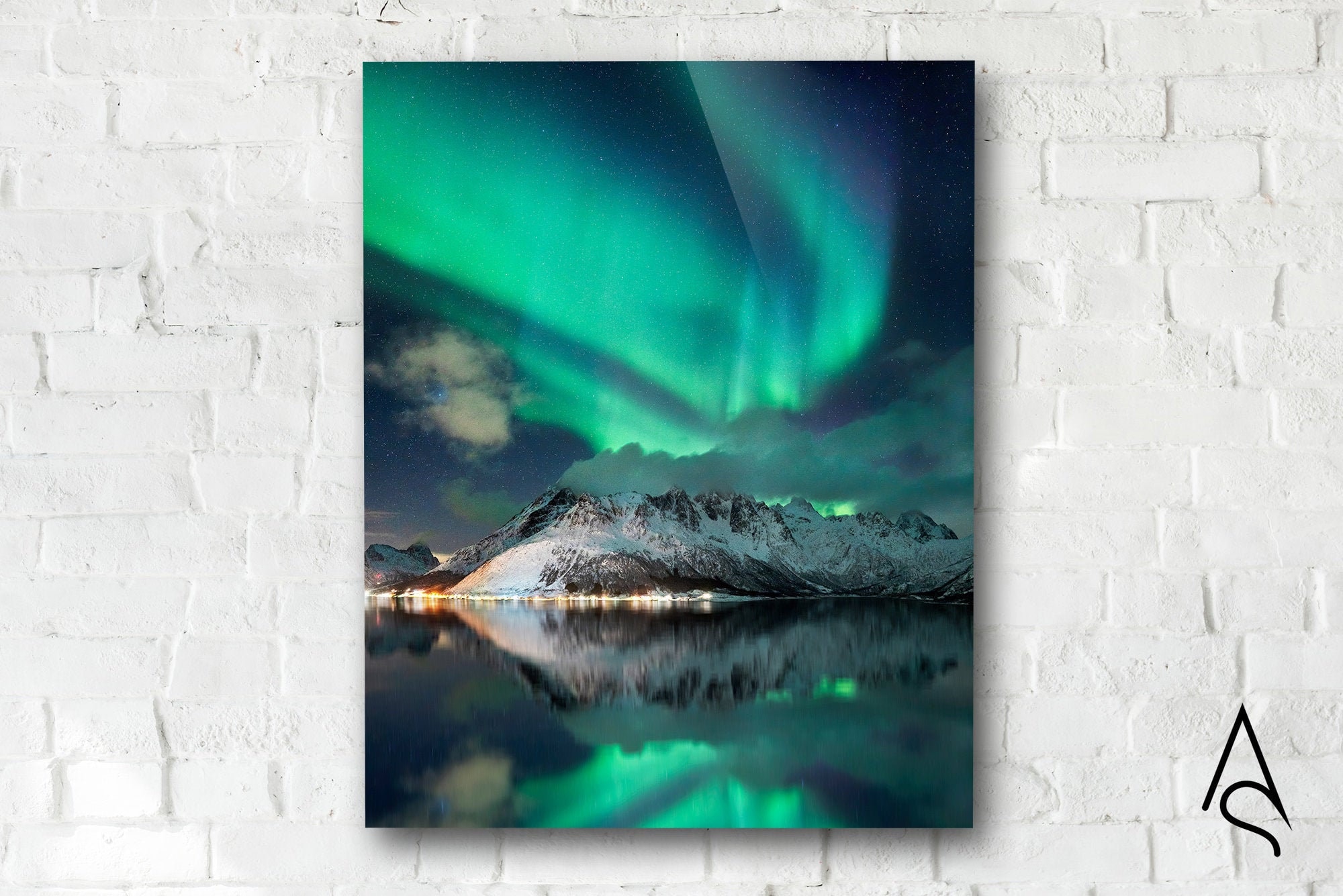 Norway Aurora Borealis Reflection | Northern Lights | Wanderlust Gift | Canvas Art, Wall Art, Metal Print, Paper Print