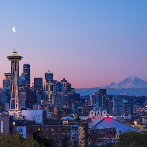 Seattle, Washington PNW | Wanderlust Gift | Pacific Northwest | Mount Rainier | Space Needle Fine Art Photography