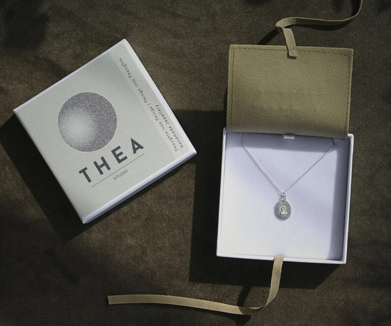 Initial Charm Necklace, Personalised Letter Medallion, Raised Relief Letter image 8