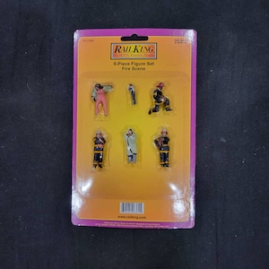 MTH Railking O/027 6 Piece Figure Set Fire Scene