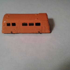 Tootsietoy USA 1949 Twin Coach Die Cast Bus Orange