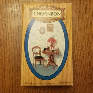 Chrysnbon F110 Victorian Table, Chair, Picture Frames and Stereoscope Furniture Building Kit