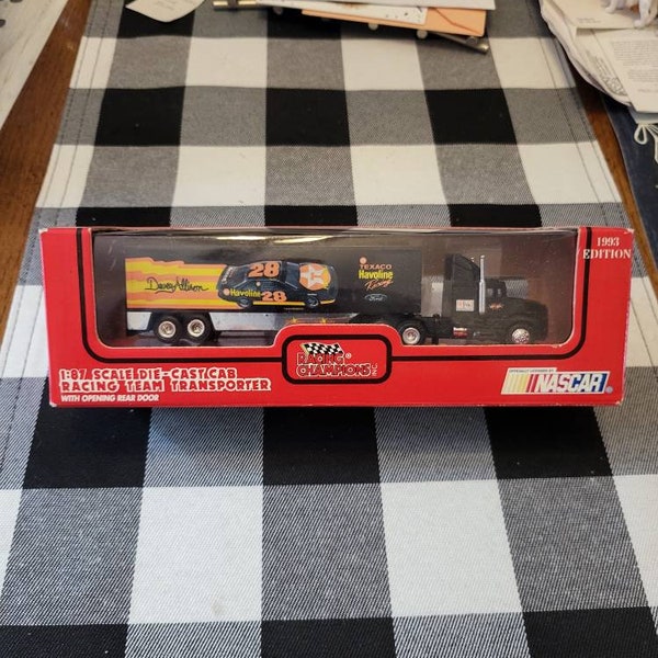 1993 Racing Champions 1/87 Scale Davey Allison Racing Team Transporter