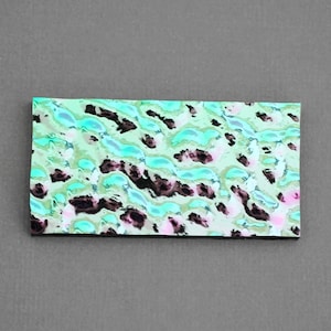 Fused Glass Art Supplies - Dichroic Glass COE 90 - CBS Ripple Mixed on Standard Black 1&quot; x 2&quot; - Dichroic Glass Pieces - Fused Glass Supplies