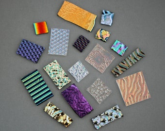 Dichroic Glass Scrap Pack - COE 90 - 1 Ounce - Glass Fusing - Art Glass Supply - Jewelry Making - Fused Glass Pieces