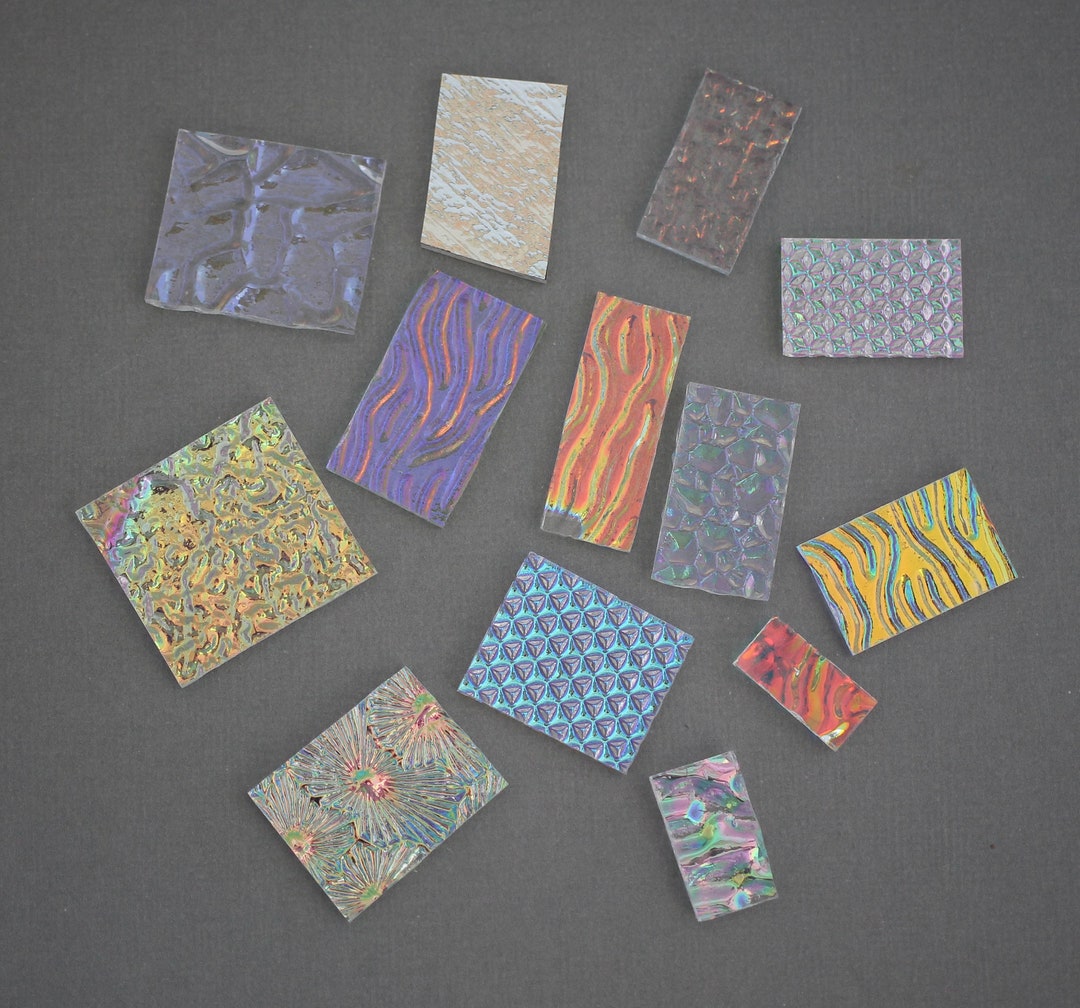 Fusible Glass Clear Dichroic Glass COE 90 Scrap Glass Pack 1 Ounce