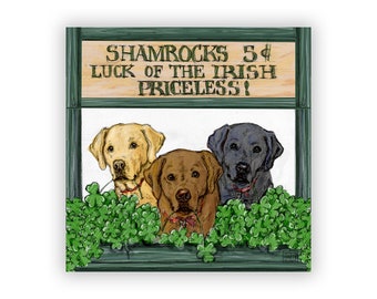Luck of the Irish, Labrador Retriever Shamrock Stand