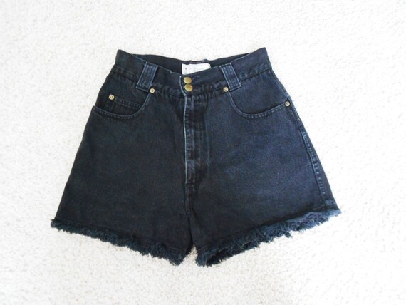 Items similar to FREE SHIPPING - Black Vintage High Waisted Shorts 29 ...