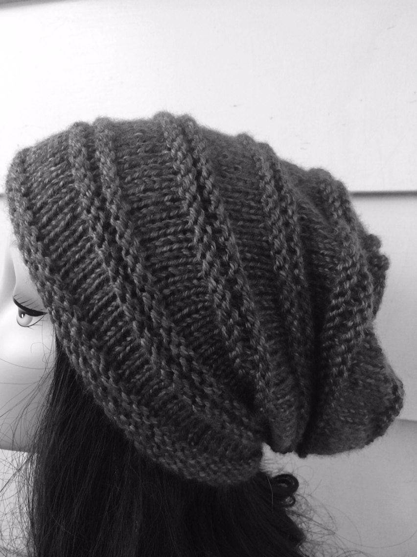 4424 Slouchy Berets Soft Comfy Knitted Cap Oversized Painter Hat Wool Blend Slouchy Beret - Etsy main image 3