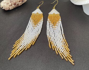 Beaded Earrings/Handcrafted Earrings/Seed Bead Earrings/Gift For Her